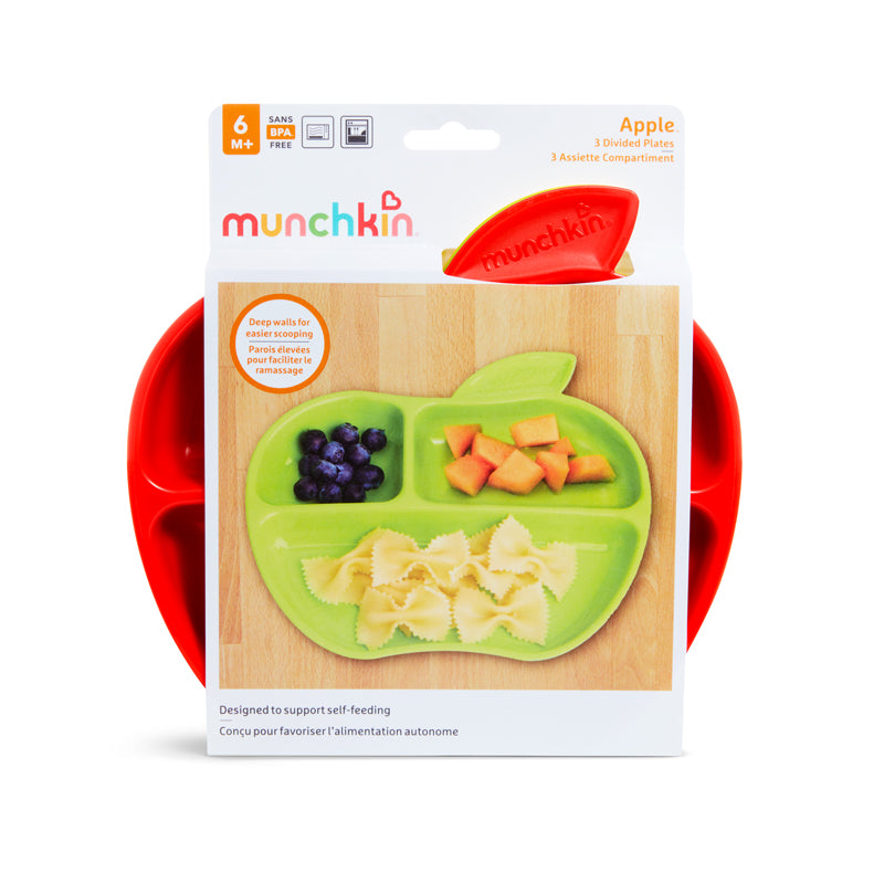 Munchkin Lil Apple Plates 3Pk l For Sale at Baby City