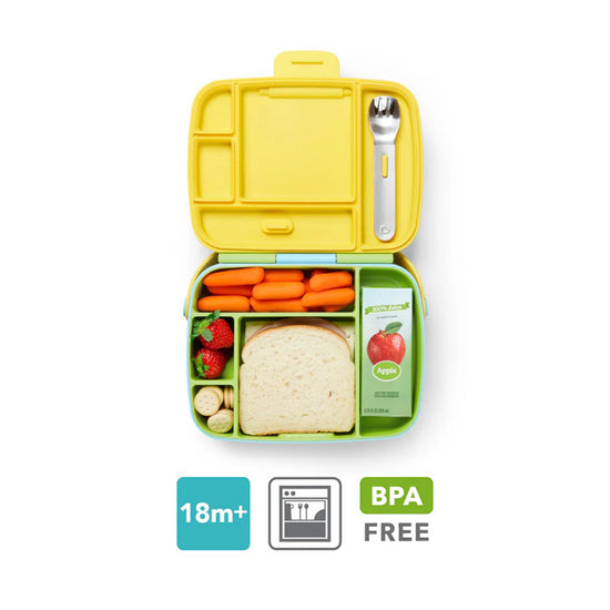 Munchkin Lunch Bento Box With Utensils Green l For Sale at Baby City
