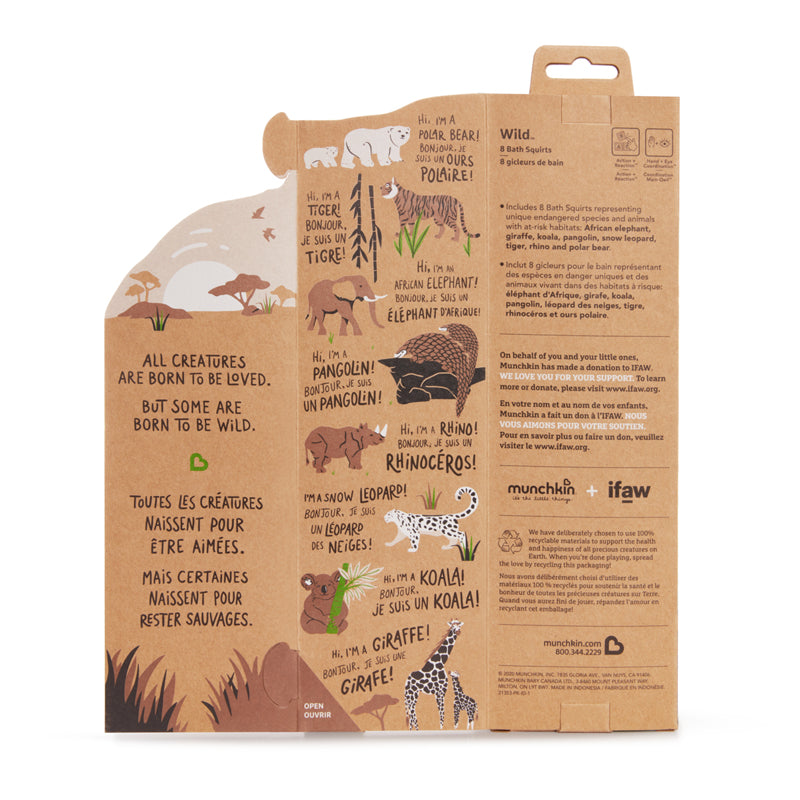 Munchkin Wildlove 8pk Squirts l Available at Baby City