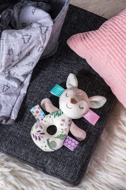 Taggies Flora Fawn Rattle l Baby City UK Stockist