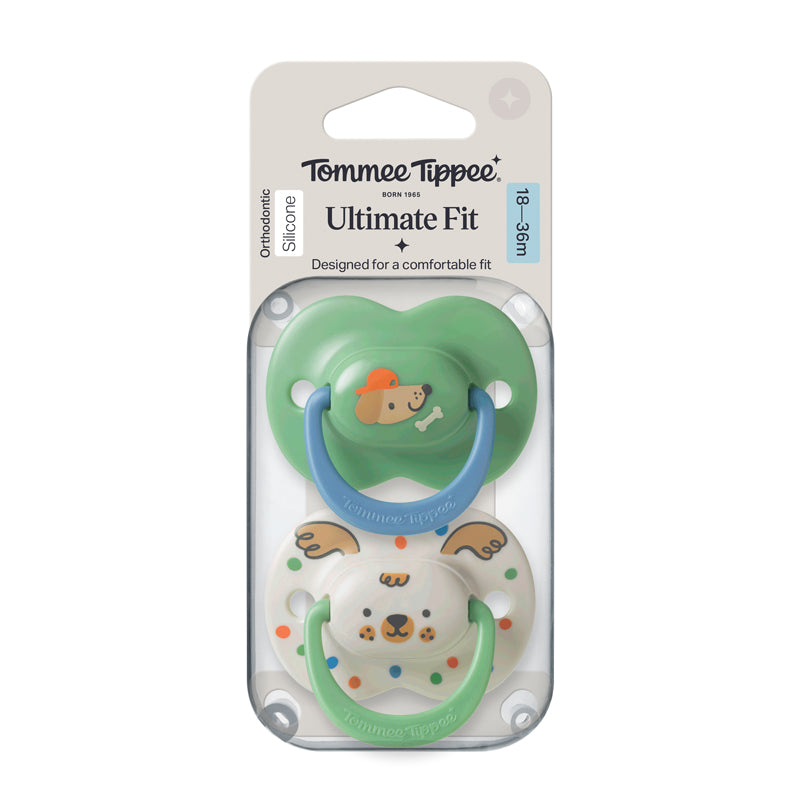 Tommee Tippee Ultimate Fit Soother Boy 18-36m 2Pk l Available at Baby City