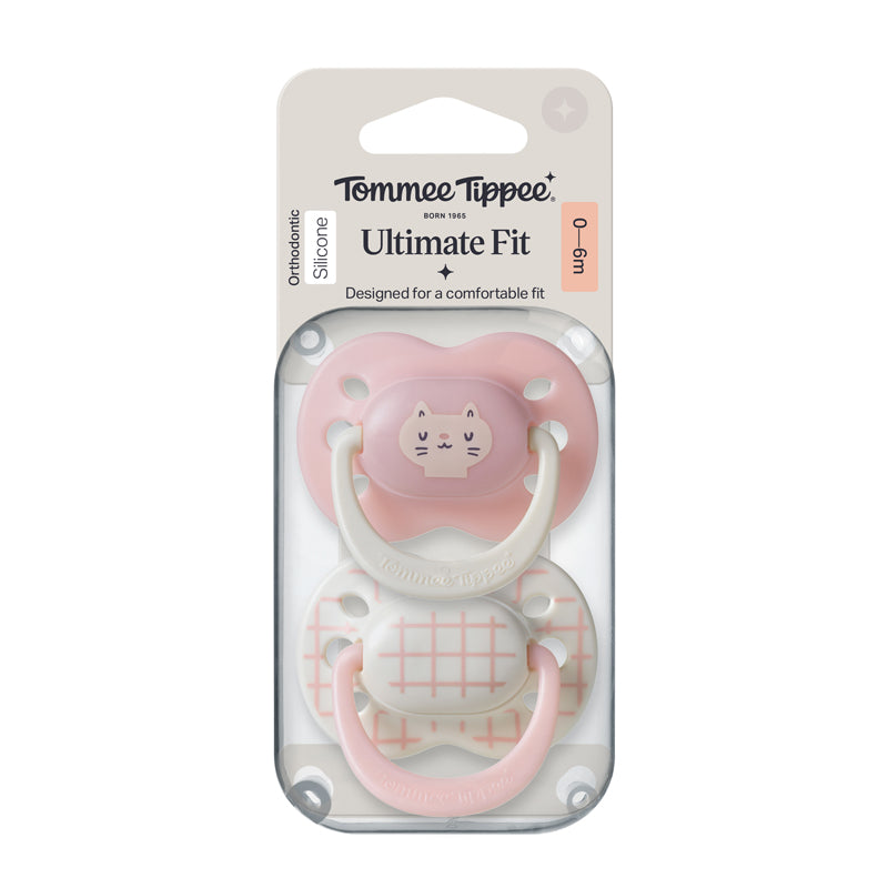 Tommee Tippee Ultimate Fit Soother Girl 0-6m 2Pk l For Sale at Baby City