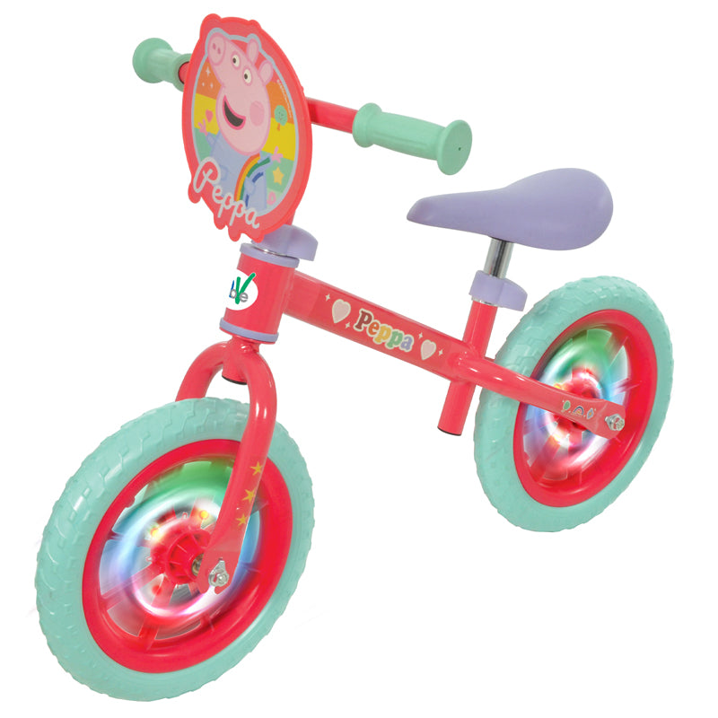 Balance Bike with Light Up Wheels 12" Peppa Pig at Baby City
