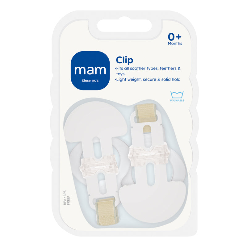 MAM Soother Clip Beige 2PK