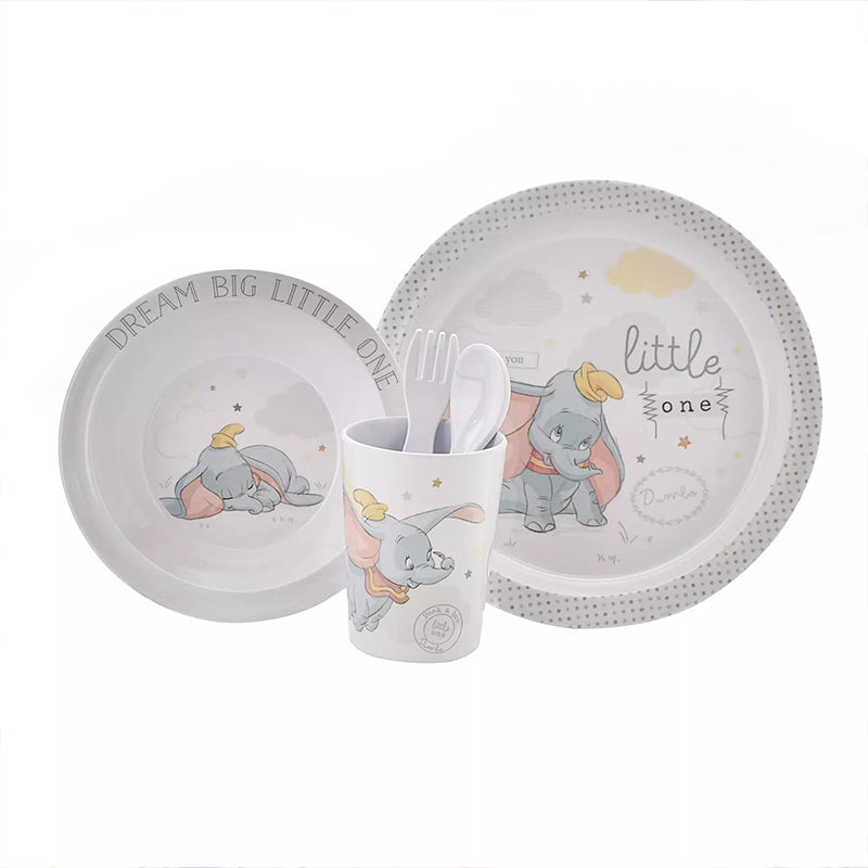 Disney Magical Beginnings Melamine Crockery Set 5Pk Dumbo at Baby City
