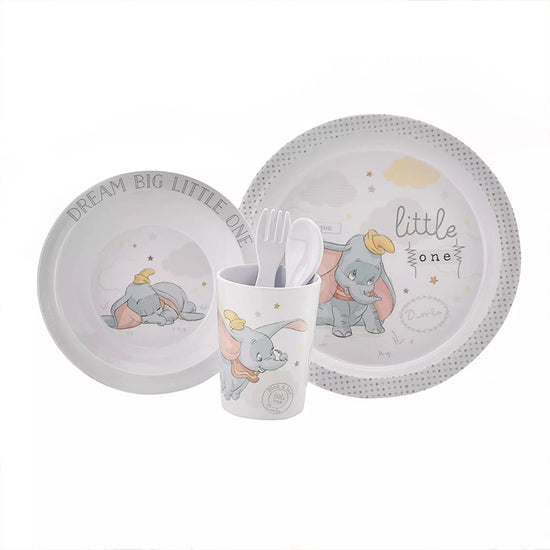 Disney Magical Beginnings Melamine Crockery Set 5Pk Dumbo at Baby City