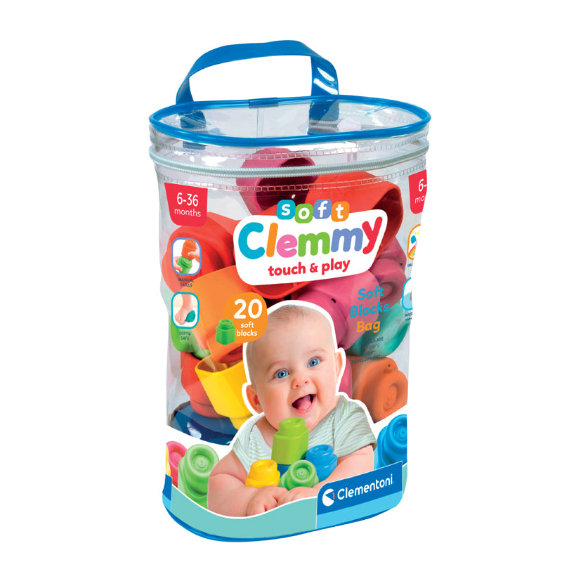 Clementoni Soft Clemmy Bag 20pc l Baby City UK Stockist