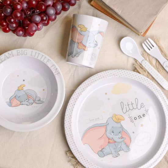 Disney Magical Beginnings Melamine Crockery Set 5Pk Dumbo l To Buy at Baby City