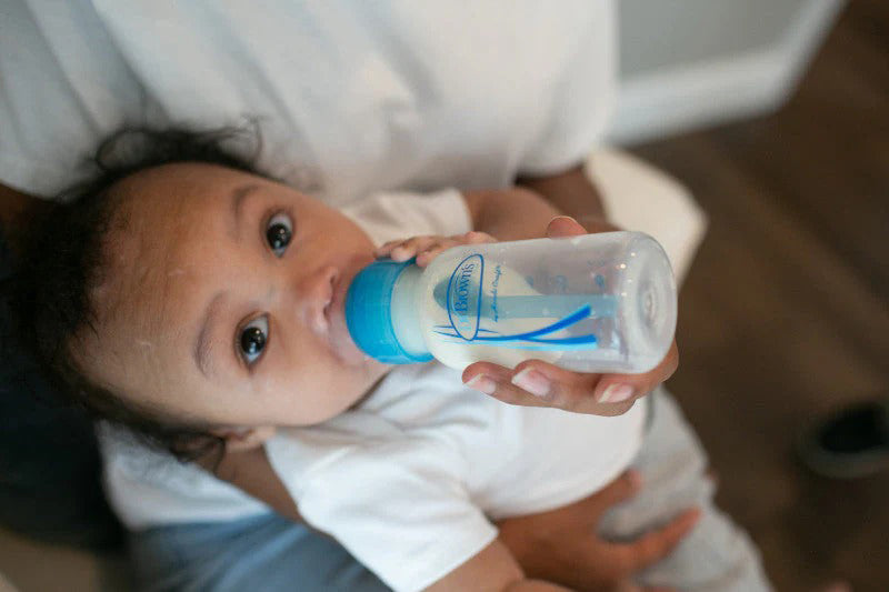 Dr Brown's Options+ Narrow Neck Bottle Sky 120ml 2Pk l To Buy at Baby City