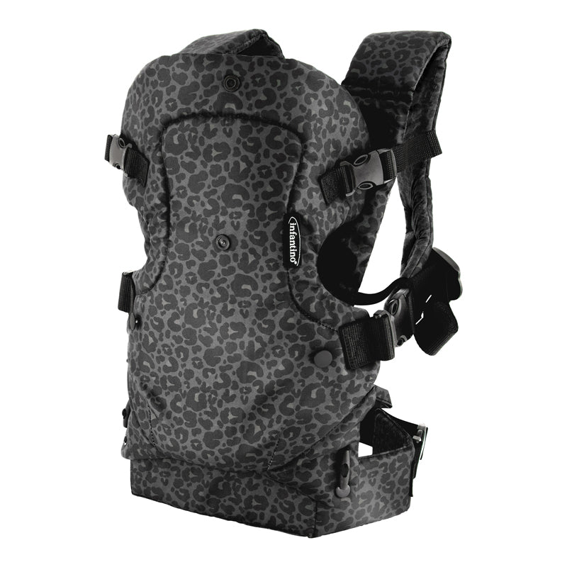 Infantino Flip 4-in-1 Convertible Baby Carrier Black Leopard l To Buy at Baby City