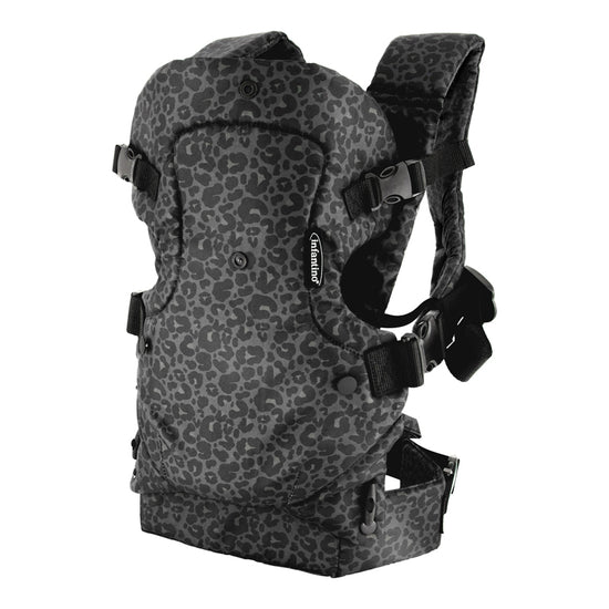 Infantino Flip 4-in-1 Convertible Baby Carrier Black Leopard l To Buy at Baby City