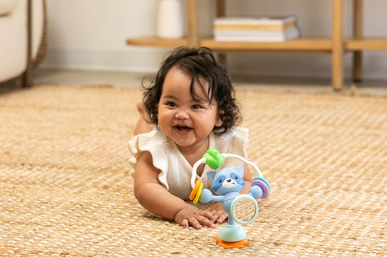 Infantino Stick & Spin High Chair Pal Raccoon l Baby City UK Stockist