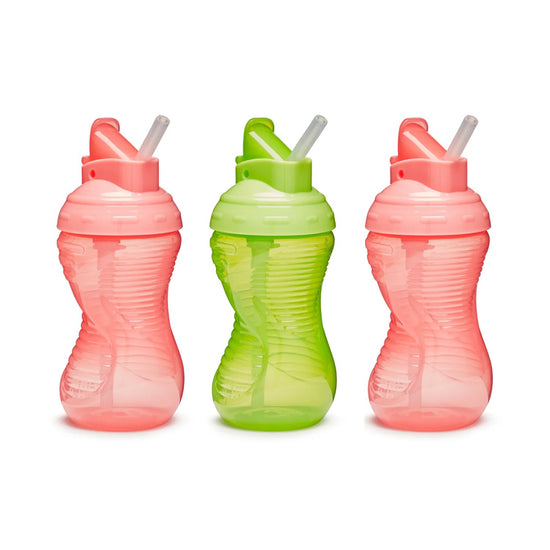 Munchkin Mighty Grip Straw Cup Pink & Green 10Oz 3pk l To Buy at Baby City