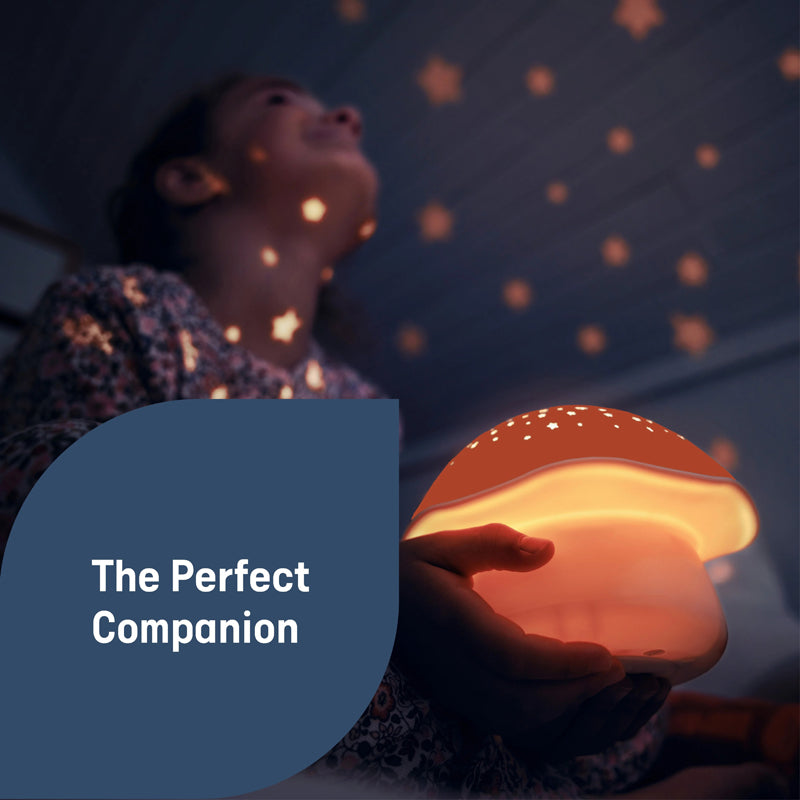 Pabobo by Angelcare Mushroom Musical Stars Projector  - Pink l To Buy at Baby City