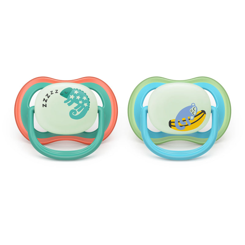 Philips Avent Pacifier Ultra Air Nighttime Boy 6-18 months 2Pk l To Buy at Baby City