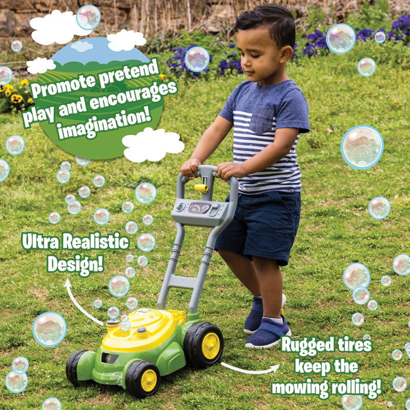 Tomy John Deere Bubble Mower with 4oz Bottle l To Buy at Baby City