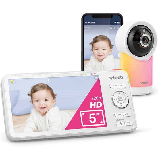 VTech 5" Smart Wi-Fi 1080p Pan & Tilt Video Monitor l To Buy at Baby City