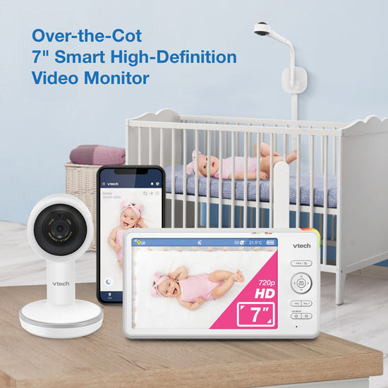 VTech 7" Over-the-Cot Smart High Definition Video Monitor l To Buy at Baby City