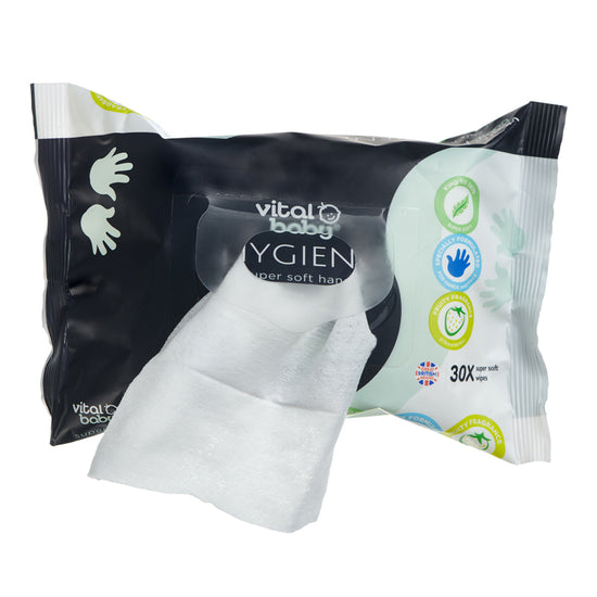 Vital Baby Hygiene Super Soft Hand & Face Wipes - Fresh Fruity Fragrance 30Pk l To Buy at Baby City