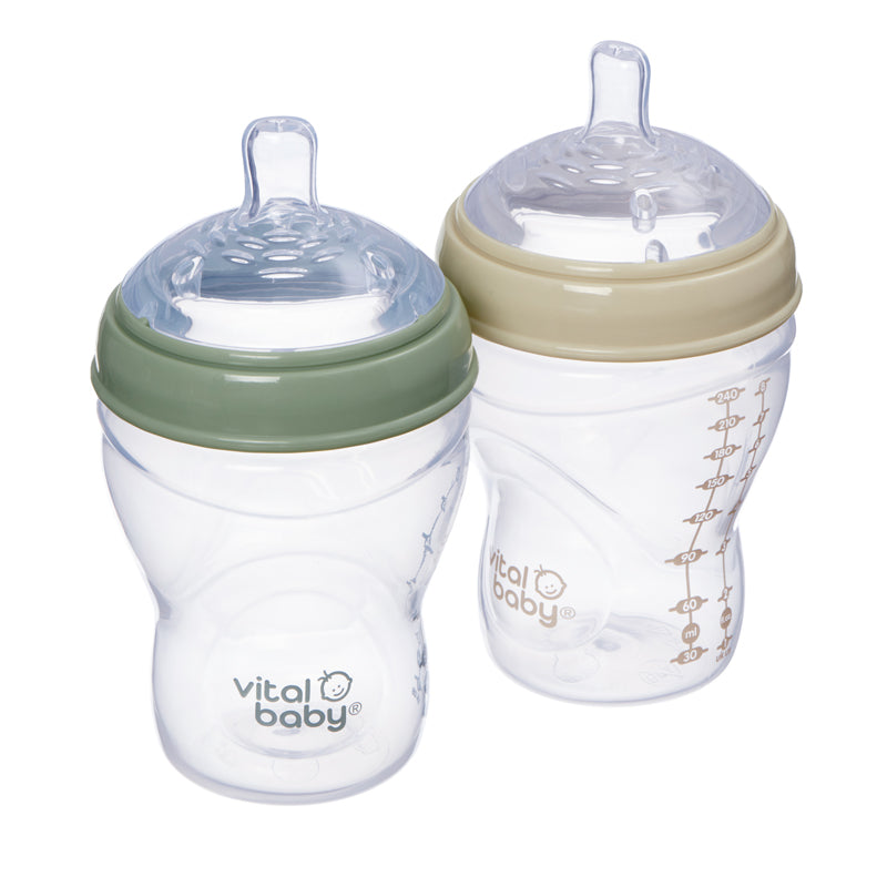 Vital Baby Nurture Breast Like Bottle 240ml 2Pk l To Buy at Baby City