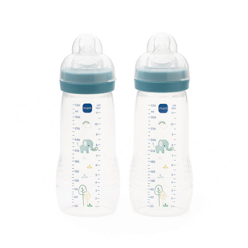 MAM Easy Active Bottle 330ml Blue 2Pk