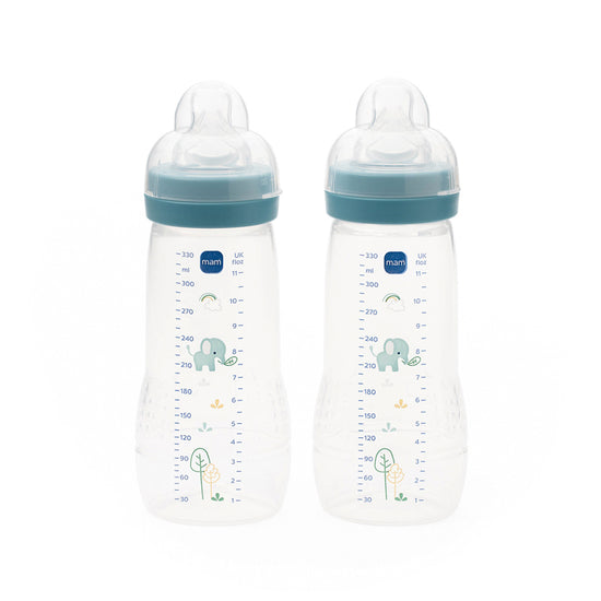 MAM Easy Active Bottle 330ml Blue 2Pk