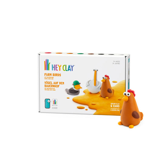 Hey Clay Farm Birds Medium Set at Baby City