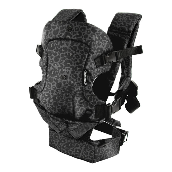 Infantino Flip 4-in-1 Convertible Baby Carrier Black Leopard at Baby City