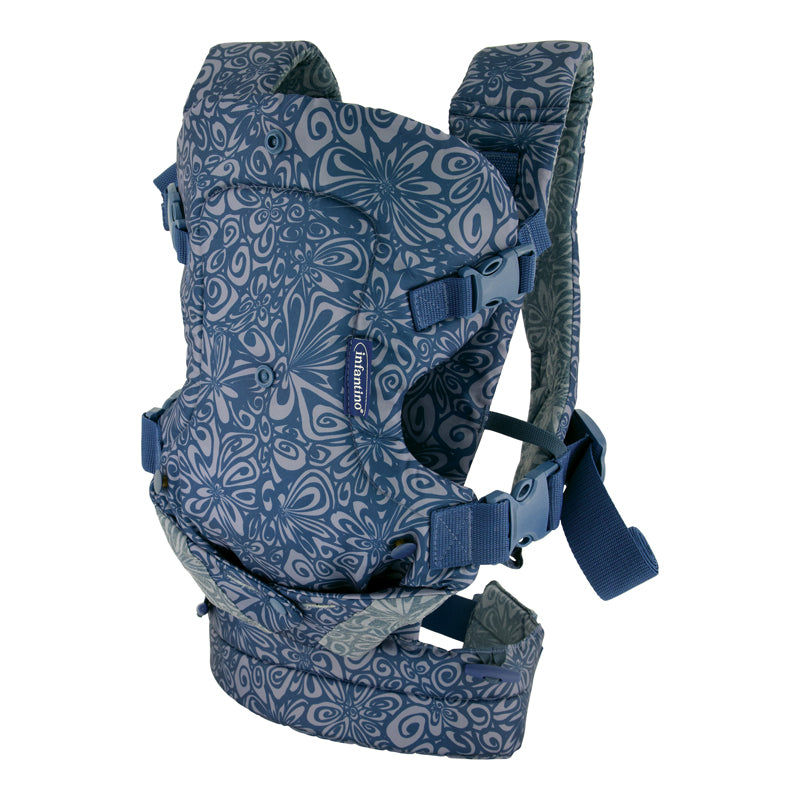 Infantino Flip 4-in-1 Convertible Baby Carrier Navy Floral at Baby City