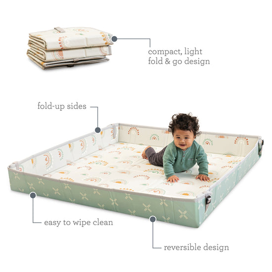 Infantino Foldable Foam Mat Cactus & Rainbow at Baby City