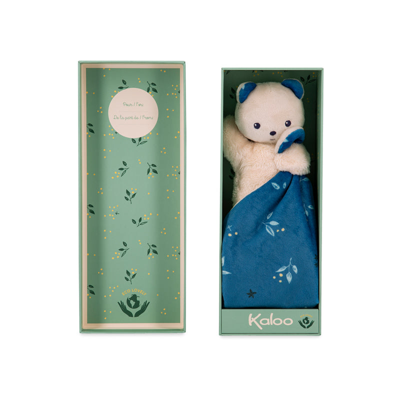 Kaloo Carre Douceur Doudou Bear Night-Owl 17cm