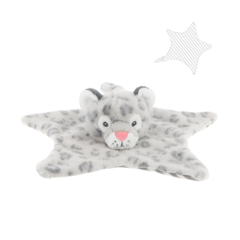 Keel Toys Keeleco Baby Snuggles Snow Leopard Blanket 32cm at Baby City