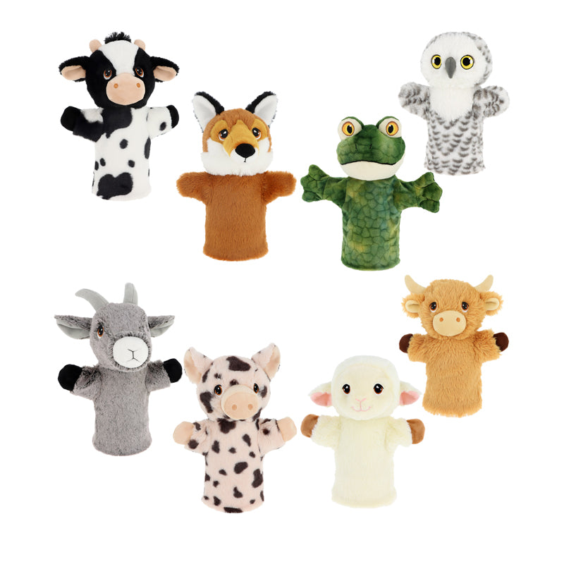 Keel Toys Keeleco Farm Hand Puppets 27cm 8 Asstd at Baby City