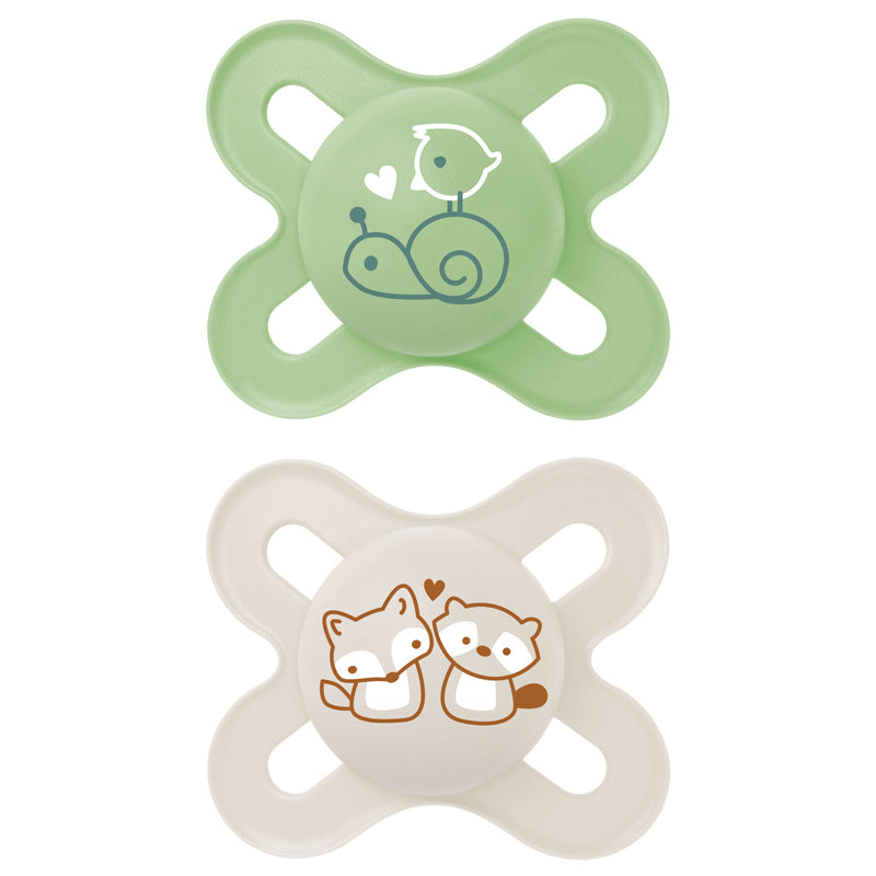 MAM Start Soother Unisex Design 0-2m 2Pk at Baby City