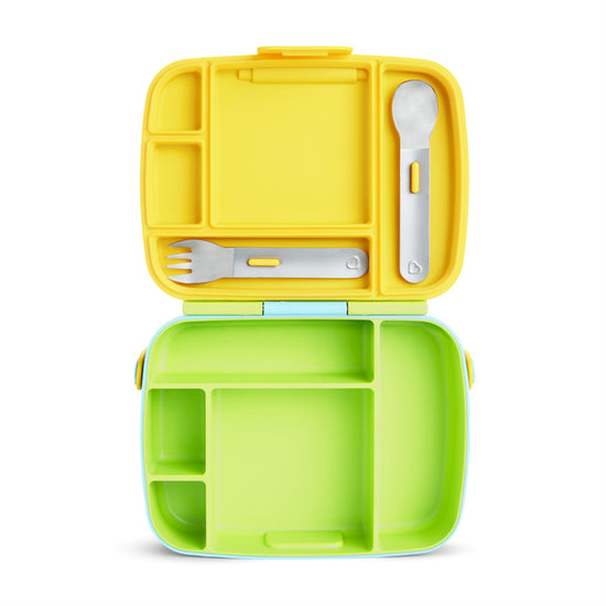 Munchkin Lunch Bento Box With Utensils Green at Baby City