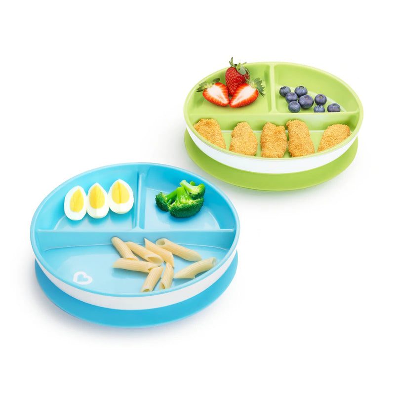 Munchkin Suction Plate Blue 2Pk at Baby City