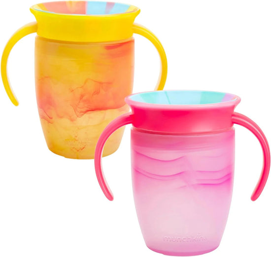 Munchkin Tropical  Trainer Cup Yellow/Pink 7Oz 2Pk at Baby City