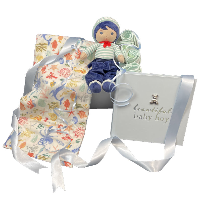 Nautical Baby Boy Gift Basket