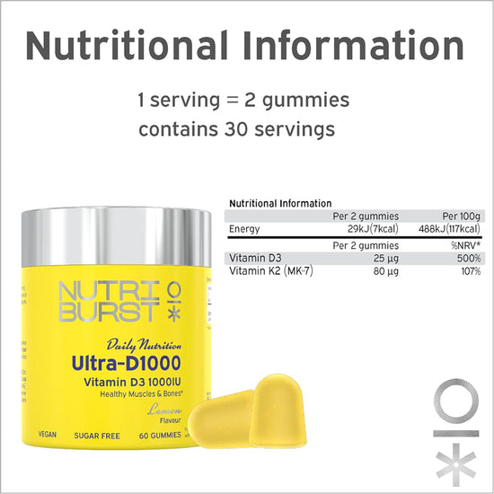 Nutriburst Ultra D3 1000 IU 60s at Vendor Baby City