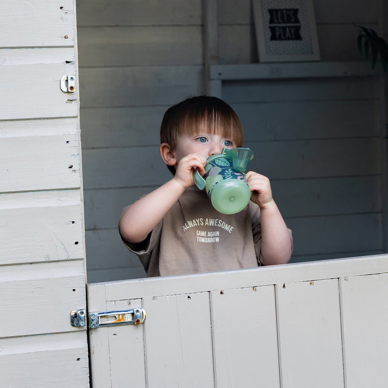 Baby City Retailer of Vital Baby Hydrate Easy Sipper Glow In the Dark Jungle 350ml