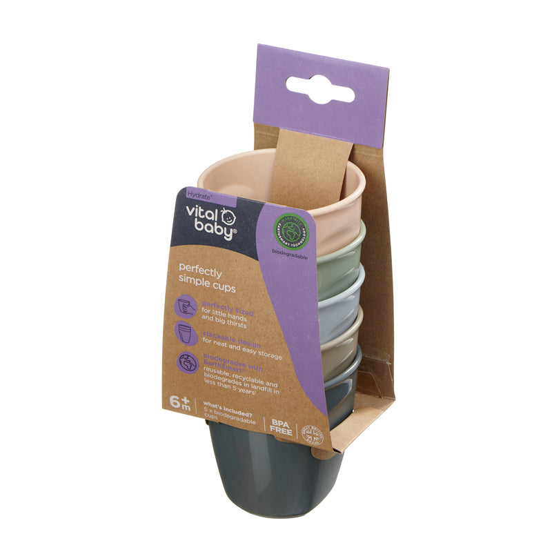 Shop Baby City's Vital Baby Hydrate Perfectly Simple Cups 5Pk