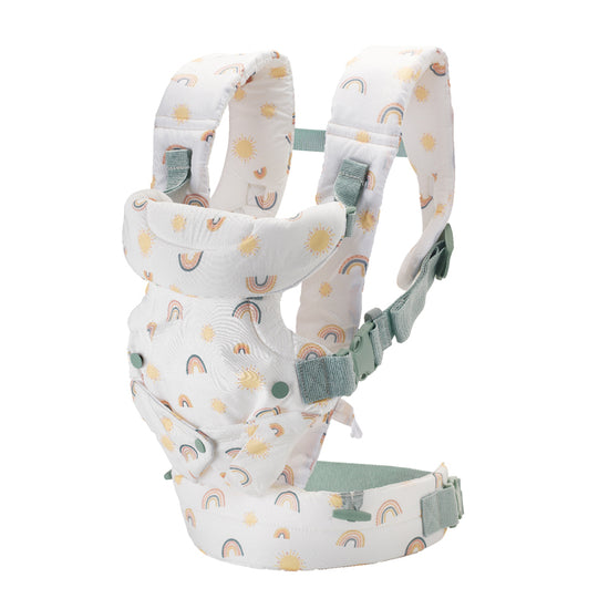 Baby City Retailer of Infantino Flip Advanced 4-in-1 Convertible Baby Carrier Rainbow Print