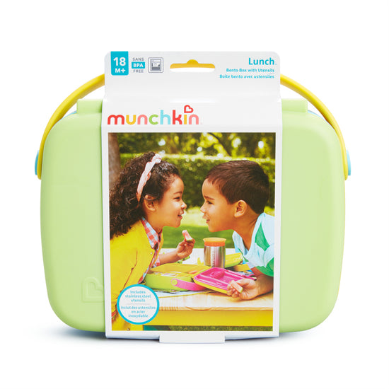 Baby City's Munchkin Lunch Bento Box With Utensils Green
