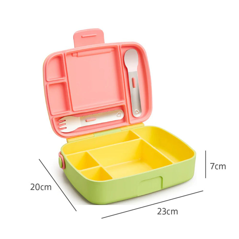 Munchkin Lunch Bento Box With Utensils Pink l To Buy at Baby City