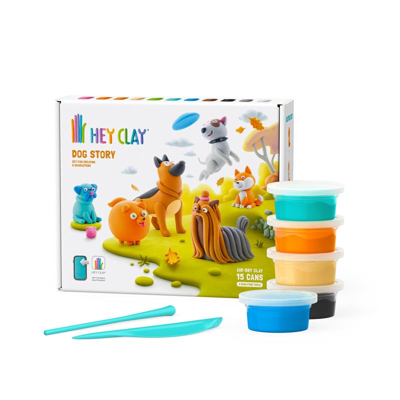 Baby City Stockist of Hey Clay Dog Story Large 15 Can Set
