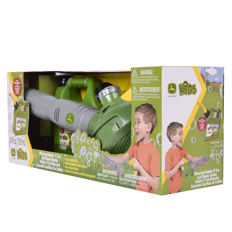 Tomy John Deere Bubble Leaf Blower & Refill Can
