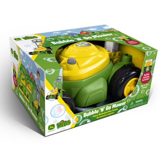 Baby City Stockist of Tomy John Deere Bubble Mower with 4oz Bottle