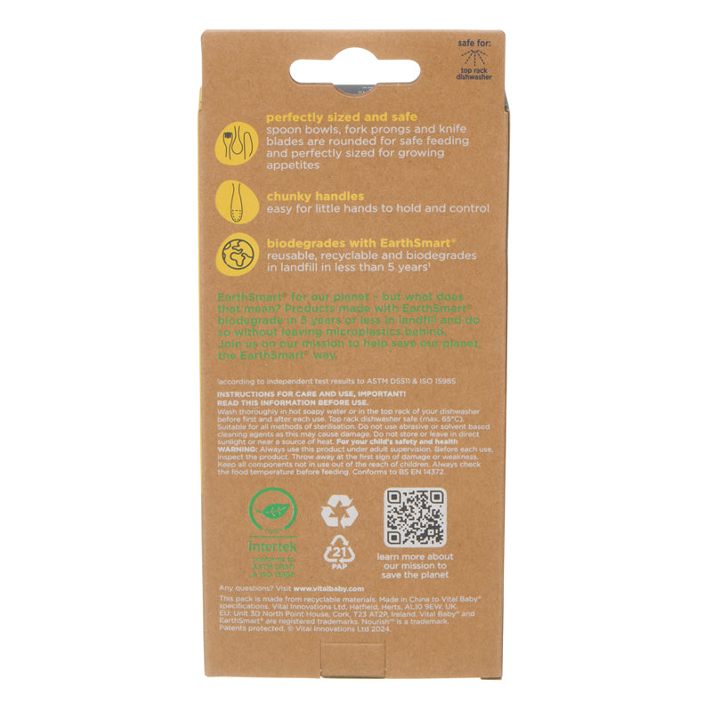 Baby City Stockist of Vital Baby Nourish Perfectly Simple Cutlery 15Pk