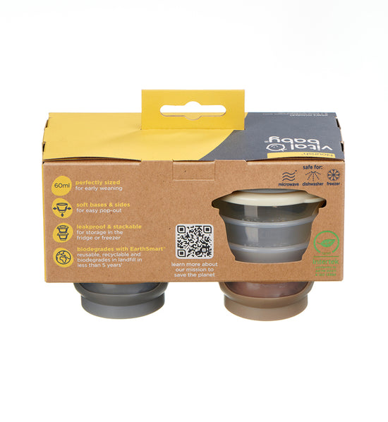 Baby City Stockist of Vital Baby Nourish Store & Wean™ Pots 60ml 6Pk