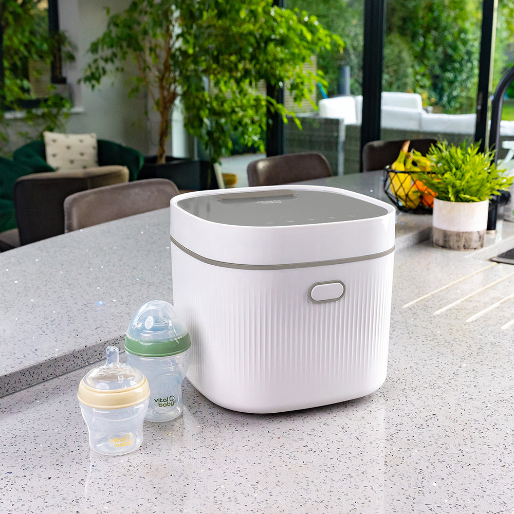 Baby City Stockist of Vital Baby Nurture Advanced Pro UV Steriliser & Dryer Arctic White
